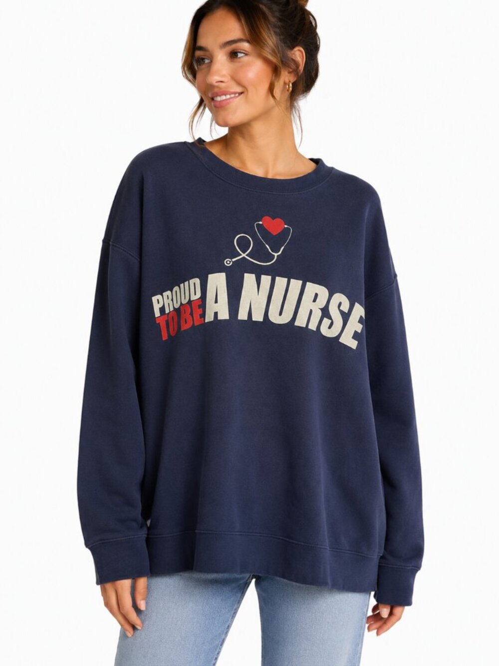 Port & Company Proud To Be A Nurse Graphic Sweatshirt XL